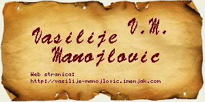 Vasilije Manojlović vizit kartica